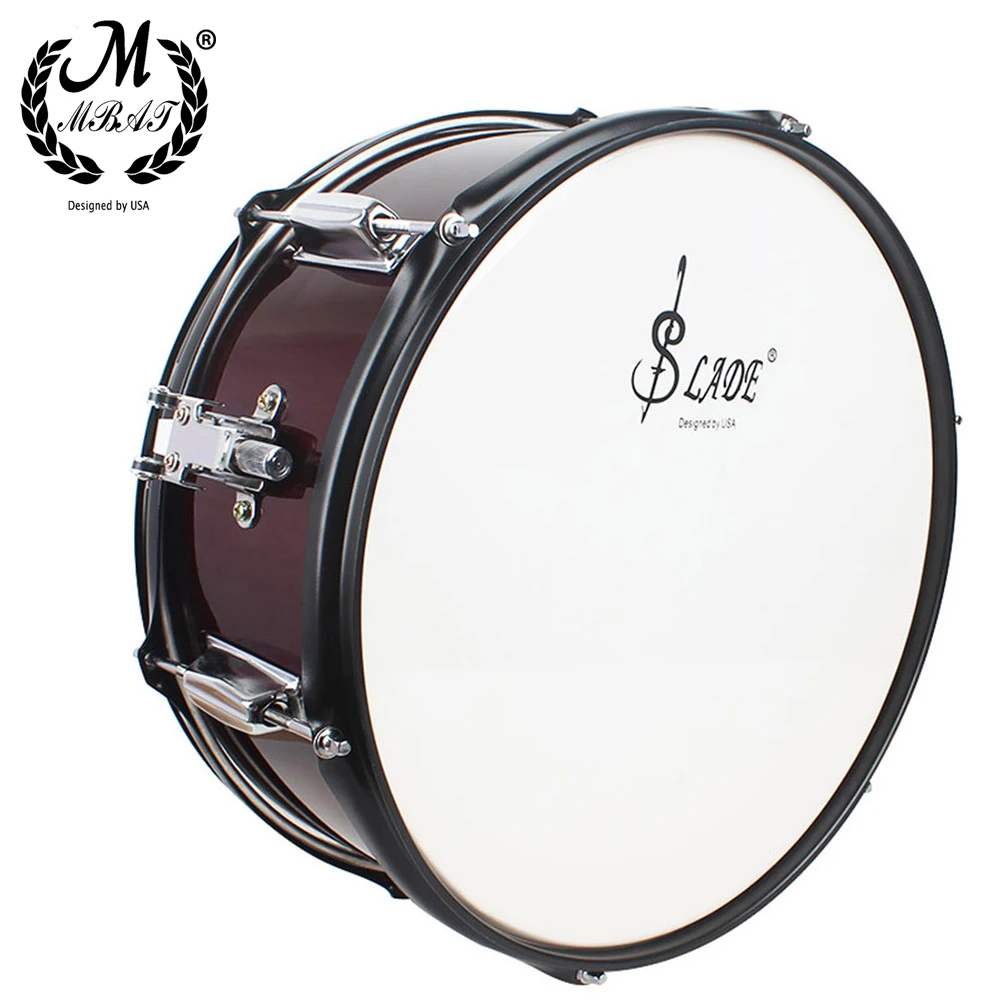 M MBAT 14 Inch Snare Steel Drum High quality Percussion Instrument Jazz Drum Set with Drumsticks Strap Music Accessories