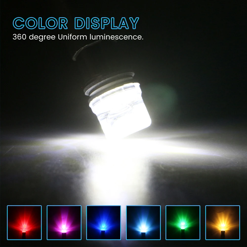 10 قطعة 6 فولت 6.3 فولت التيار المتناوب تيار مستمر غير قطبية BA9S T4W T11 LED ضوء لمبة 53 57 1895 1891 64111 لآلة الكرة والدبابيس الدافئة الأبيض 5630 2 SMD #5