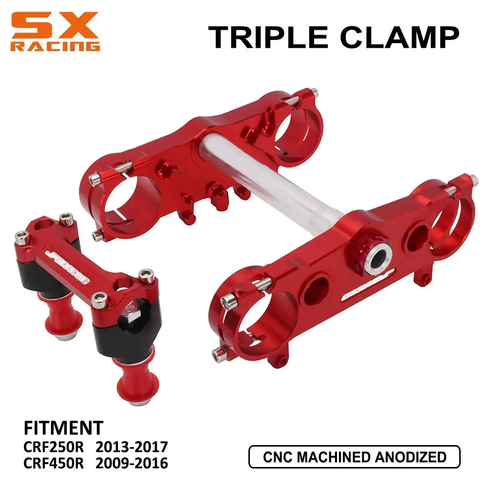 

Motorcycle 28mm Triple Tree Clamps Upper Low Bar Mount Steering Stem For HONDA CRF250R CRF 250R 13-17 CRF450R CRF 450R 09-16