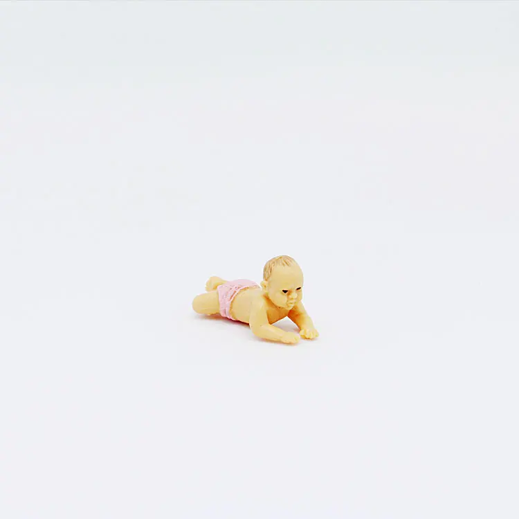 Miniatures Cute Climb Kids Doll Simulator Figure Crawl Baby Model Fairy Garden Ornaments Action Figures Figurine Educational Toy