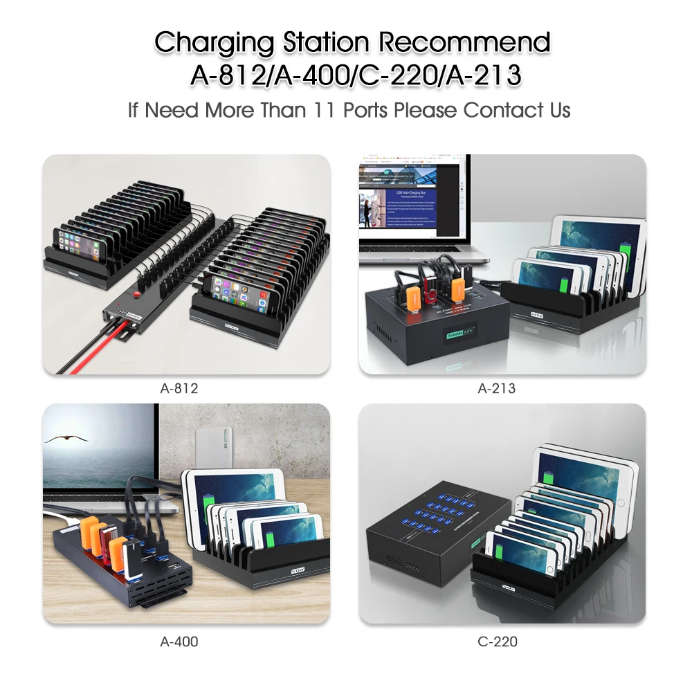 Sipolar Multi-Function Charge Station stand Charging Dock Splicing Holder Storage Box For iPhone 5 6S 7 Plus iPad MAC Tablets