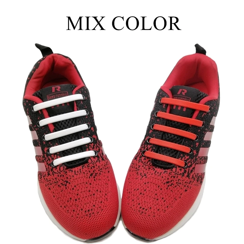 Cordones elásticos de silicona para zapatillas de deporte, para correr, Unisex, 14 unids/set