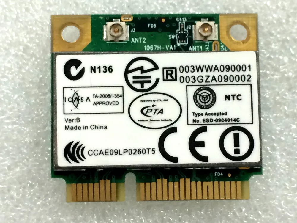 Originele Voor Atheros AR5B91 AR5009 AR9281 Half Mini Pci-E Wireless Wifi Card Getest Goed