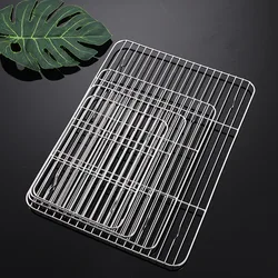 1PC Stainless Steel Wire Biscuit Bread Cake Cooling Rack Nonstick Baking Pizza Barbecue Tray Shelf Kitchen Pastry Accessories