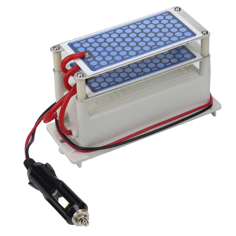 Generador de ozono para coche, purificador de aire con placa cerámica de ozono, filtro esterilizador de aire, 12v, 10g