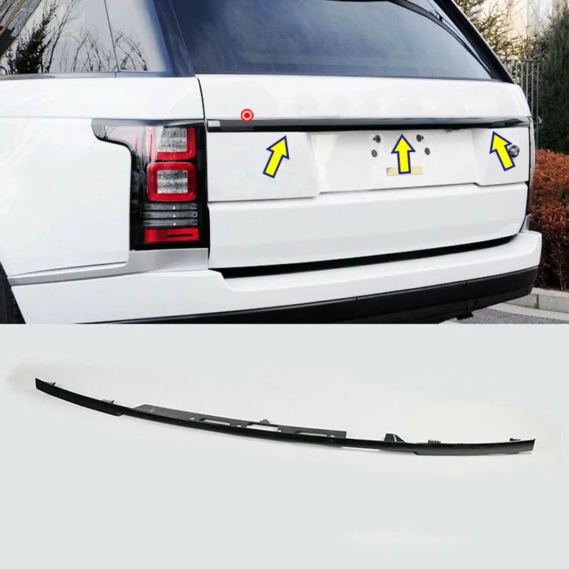 For Range Rover Vogue L405 2013-2020 ABS Silver Black Rear Door Tailgate Trunk Molding Trim Cover