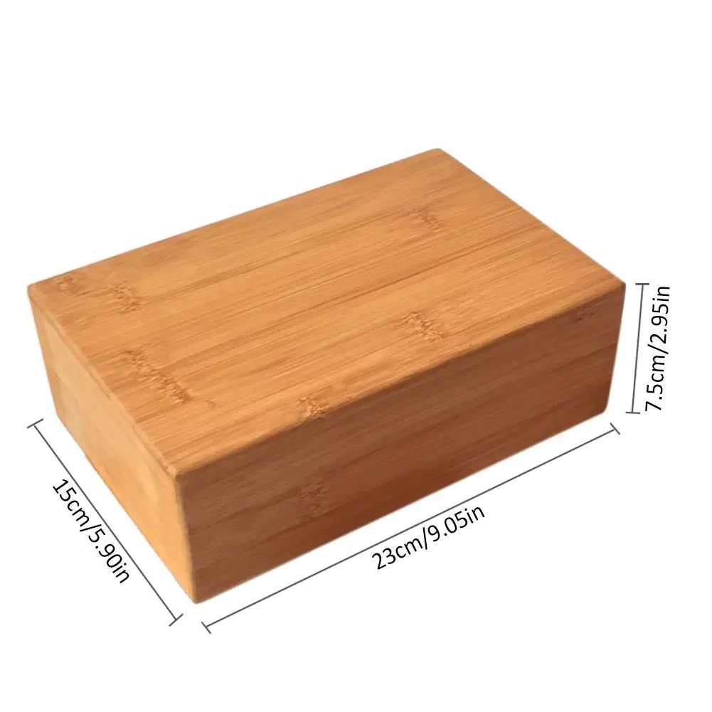 1PC Bamboo SolidYoga Block Sport Home Gym Exercise Wood Yoga Block For Indoor Sport Exercise Workout Fitness Training Brick