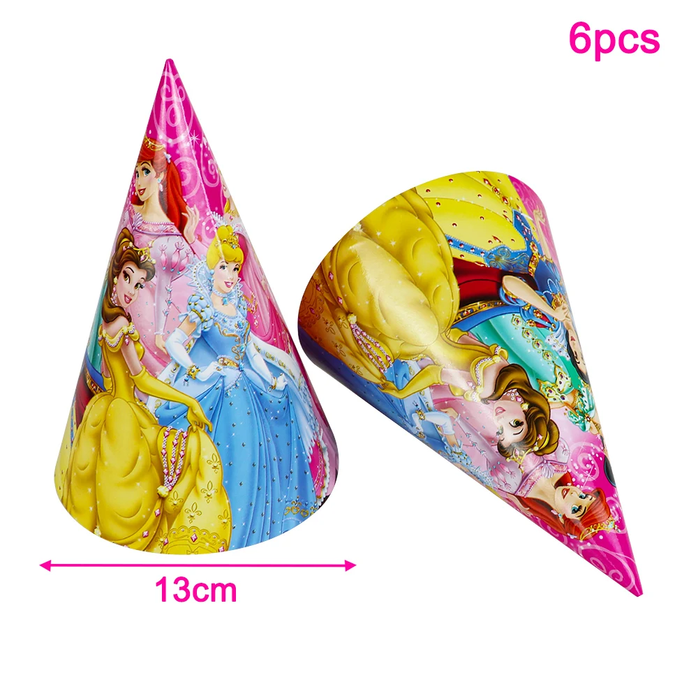 New Disney Six Princess Theme Kids Favor Birthday Pack Event Party Cups Plates Baby Shower Disposable Tableware Supplies