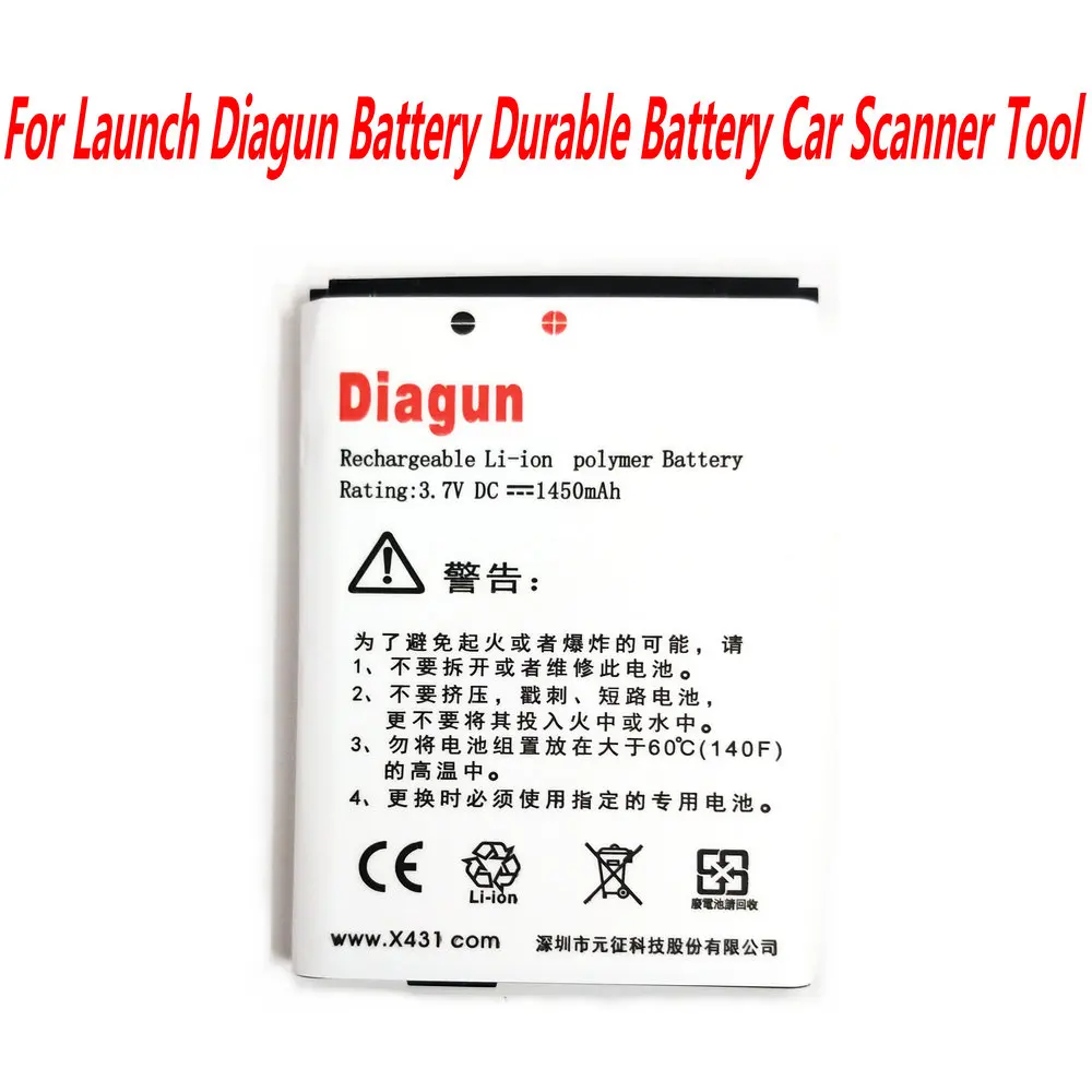 Original 3.7V 1450mAh Launch X431 For Launch Diagun Battery Durable Battery Car Scanner Tool