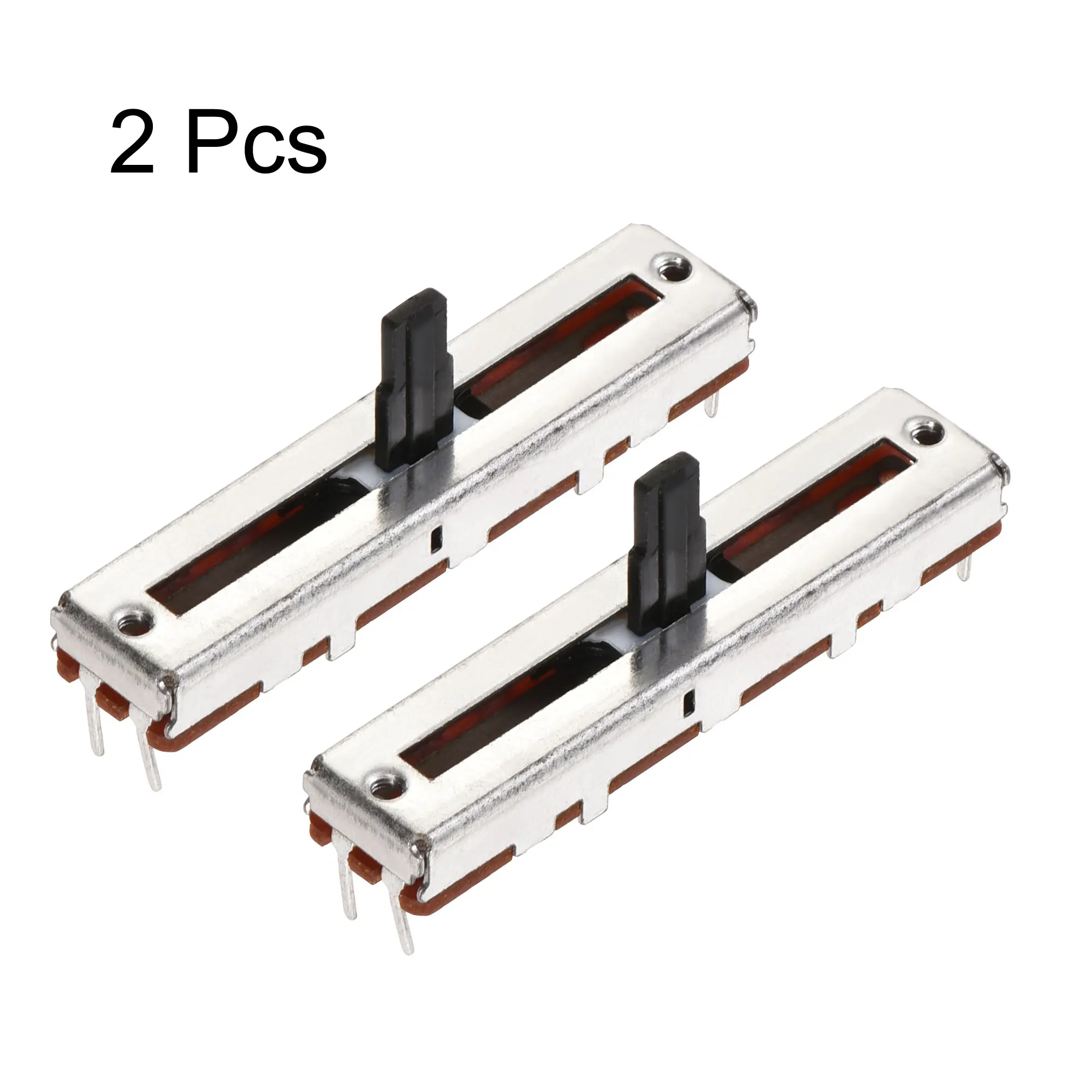 Uxcell 2Pcs Fader Variable Resistors Mixer 45mm Straight Slide Potentiometer B10K Ohm Single Channel