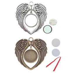 Sublimation Wing Ornament Decorations Angel Wing Shape DIY Photo Blank Hot Transfer Printing Pendant MDF Jewelry Making