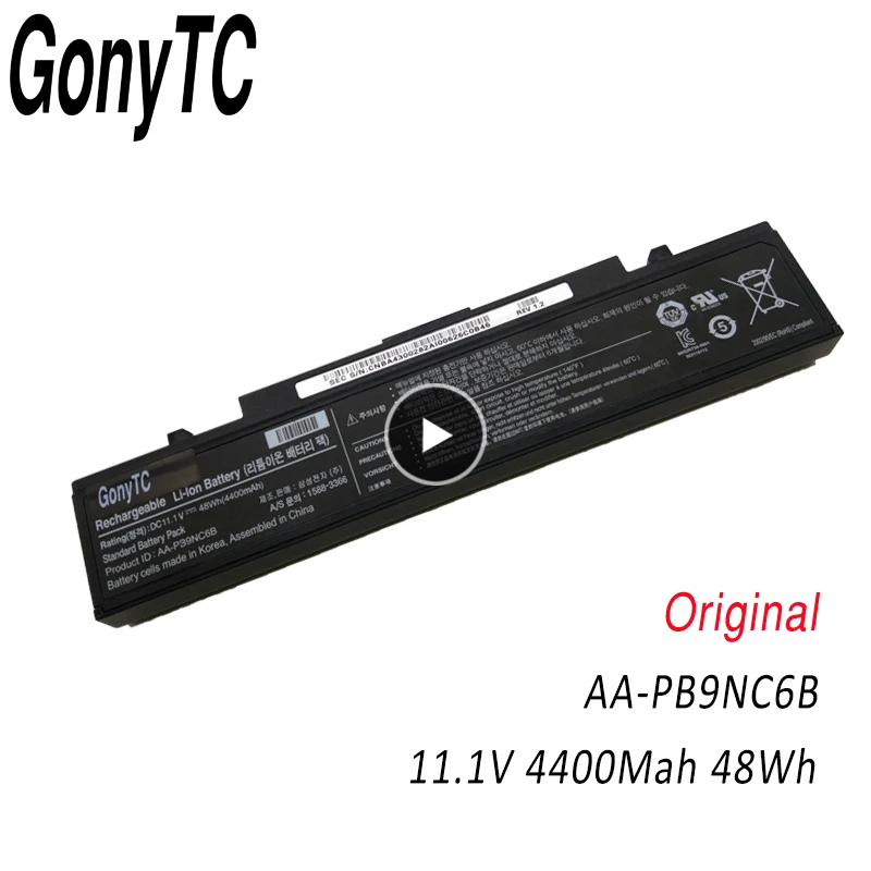 Original Laptop Battery For Samsung AA-PB9NS6B AA-PB9NC6B R580 R540 R519 R525 R430 R530 RV511 RV410 RV508 R510 R528 NP300E5C