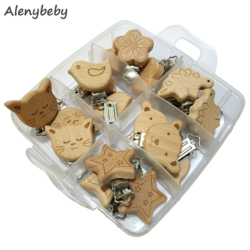 Деревянный зажим для соски, силиконовая бусина для кормления ребенка, держатель для прорезывания зубов, застежки для сосков, игрушка «сделай сам», цепочка для соски для кормления, прорезыватель