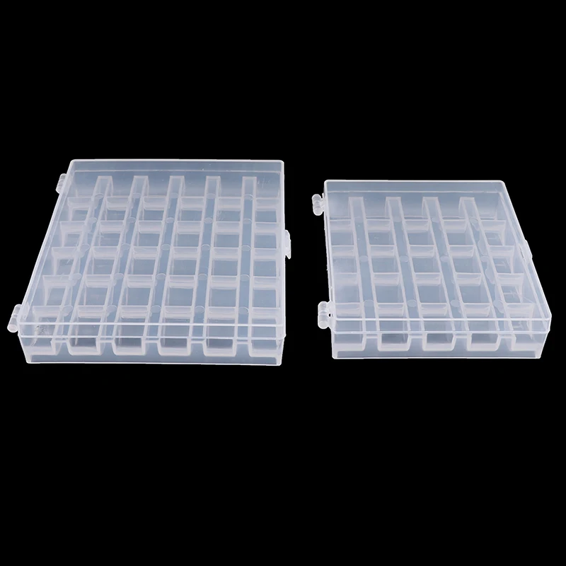 25/36Pcs New Clear Sewing Machine Bobbins Spools Empty Bobbins Spools Plastic Storage Box For Home Sewing Tools