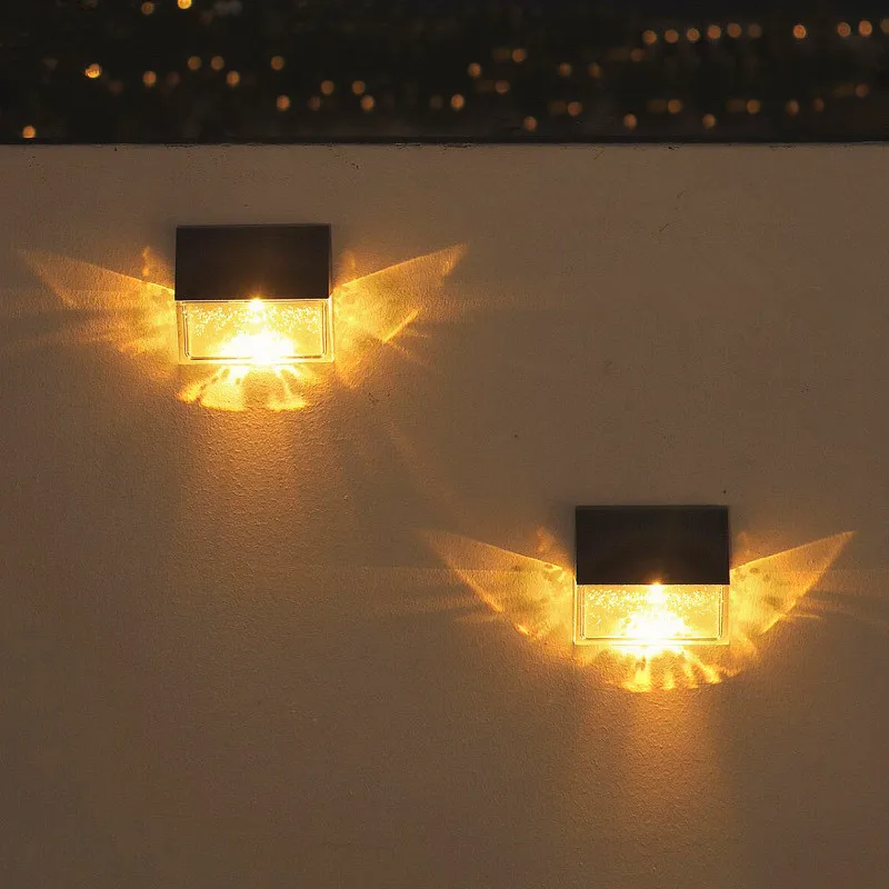 

Solar Fence Wall Lamp Outdoor Waterproof Lighting Solar Powered Lamps Garden Decoration Yard Landscape Stairs LED Street Light