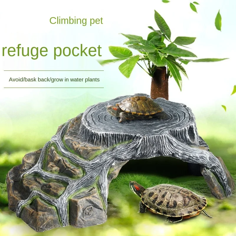 

Resin Reptiles Habitat Decoration Hiding Cave For Tortoise Lizard Reptile Climbing Hiding Habitat Basking Habitat Decor ZA182