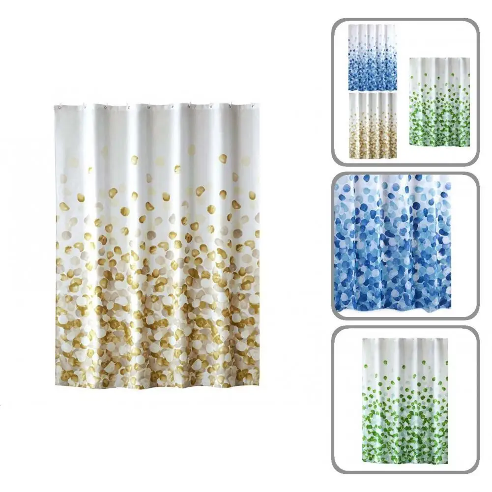 Green Leaf Shower Curtains Spring Flower Plant Vine Scenery Bathroom Decor Home Bath Polyester Cloth Hanging Curtain