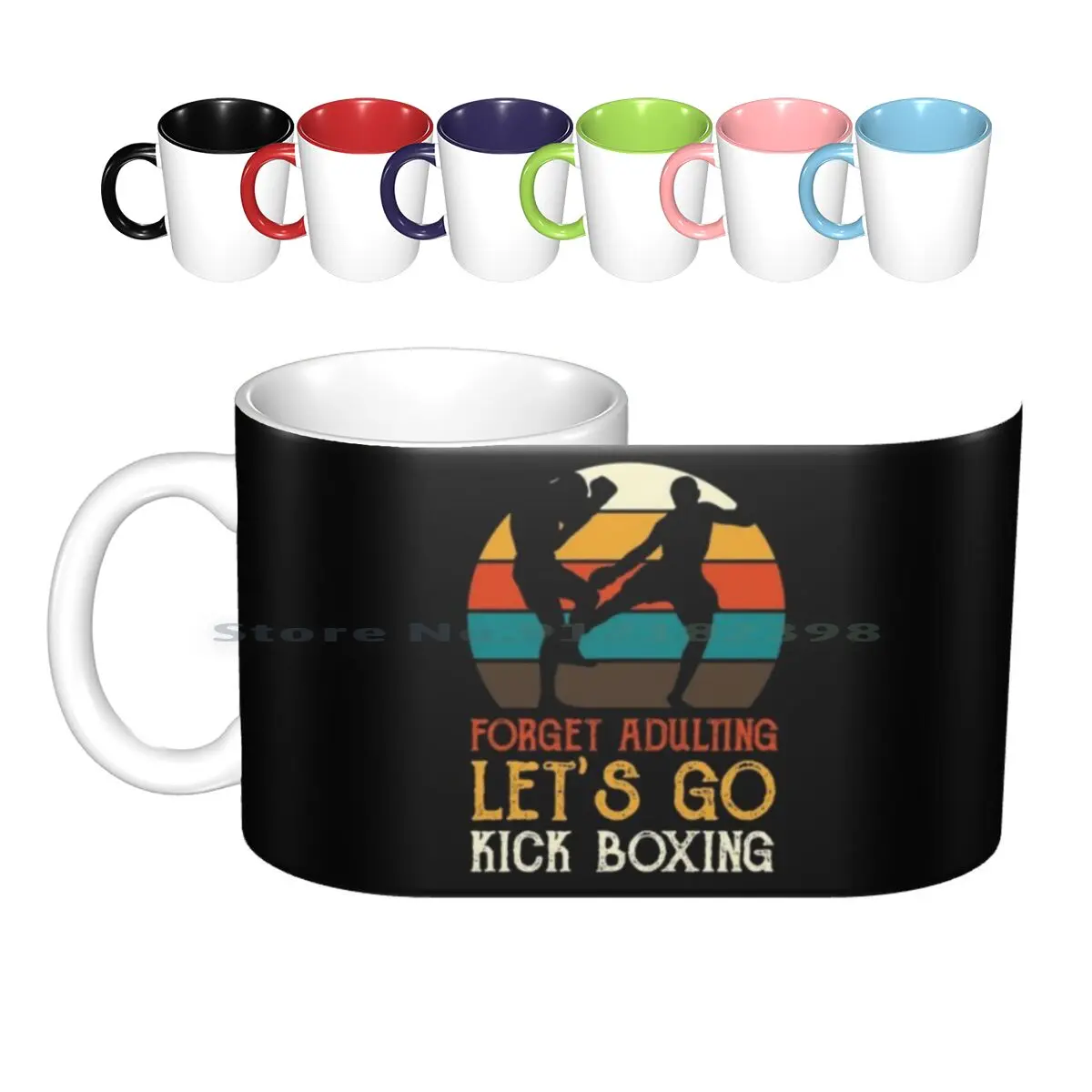 ?love Boxing And Kickboxing In Sparring. Ceramic Mugs Coffee Cups Milk Tea Mug Forget Adulting Lets Go Kick Boxing Lets Go Kick