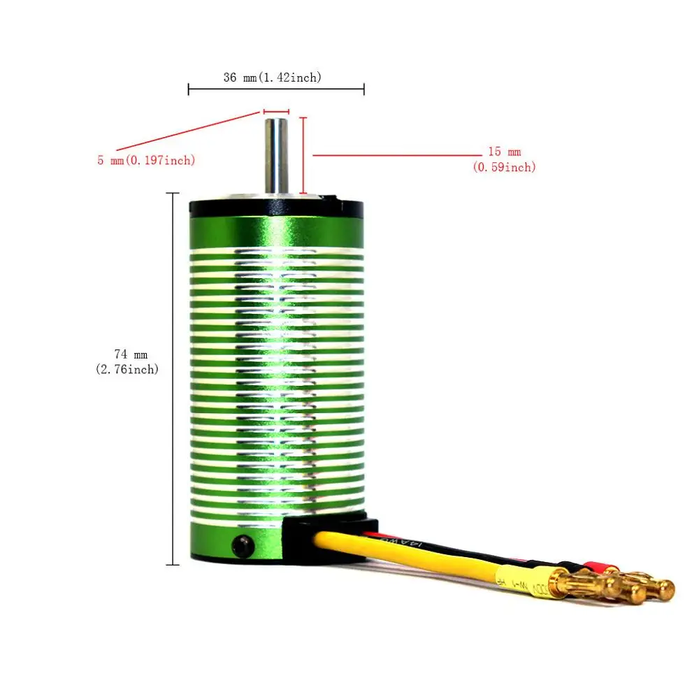 X-TEAM à prova dwaterproof água 3674 motor sem escova eletromotor bldc para carros rc 1/10 1/8 buggy monstro 650-1000mm barco 90mm edf