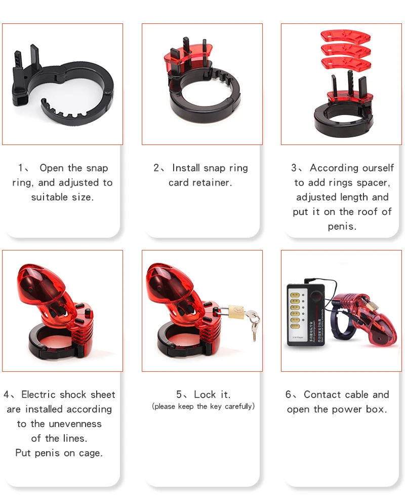 BDSM Electro Shock CB6000 Male Chastity Cock Cage Sex Ball Stretcher,Electric Stimulator Penis Lock Ring Gay Masturbation Tools view 5