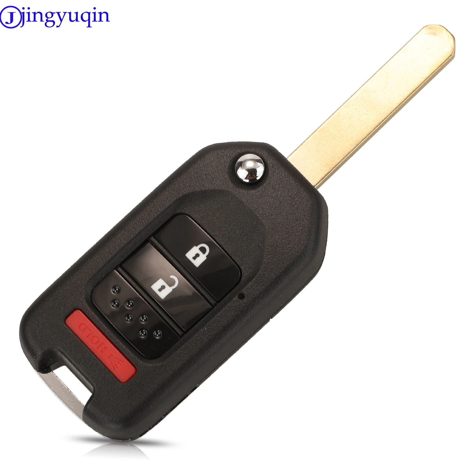 jingyuqin 10ps Modified 2/3/4 Buttons Remote Car Key Shell Case Cover Fob Blank For Honda GREIZ Civic City XRV Vezel Foilding