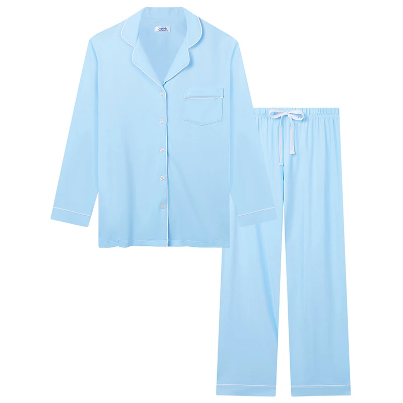 Joyaria Women Pajamas Pyjamas Set Long Sleeve Trousers Suit Sleepwear Long Sleeve Nightgown Two Piece Set Loungewear