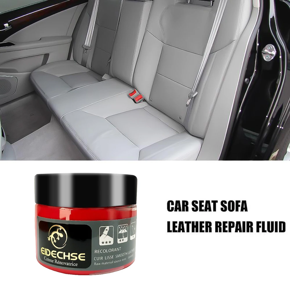 Reparo de couro 50ml, ferramenta de reparação de couro para sofá de carro, furos de arranhar e rachaduras, sem calor, líquido, volante de couro, kit de reparo de vinil