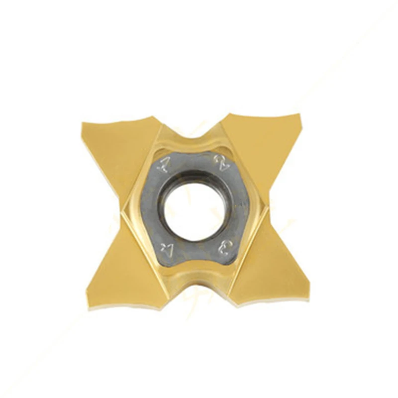 CNC 카바이드 인서트, 더 단단한 4 각 별 그루브 블레이드, 사용자 정의 가능, TQJ27-2.22, 2.0, 1.0, 0.5, 1.5