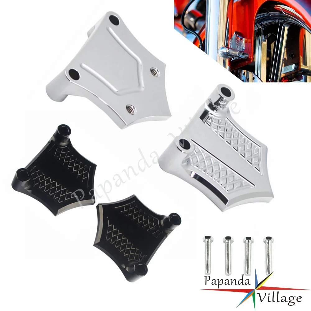 

1 Pair 25mm 1" Motorcycle Front Fender Spacer Mudguard Bracket Gasket 5.50" Fender 23" 26" For Harley Touring 1984-2013 Lowers