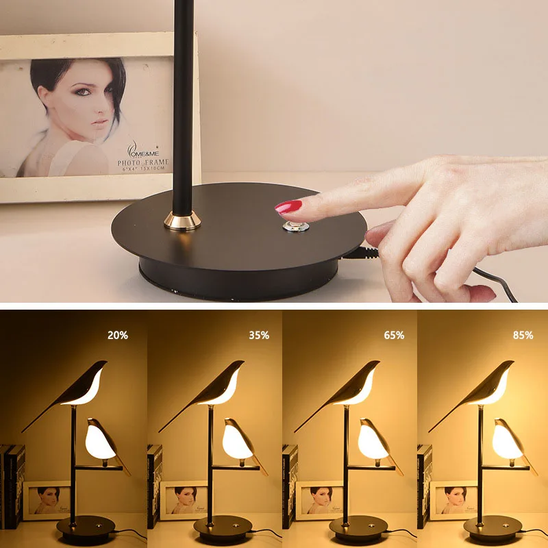 Modern Rechargeable Eye Protect Smart Touch Control Dimmable LED Table Lamp For Bed Room Bedside Reading Lamp