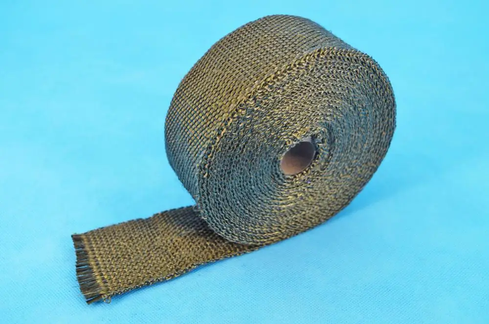 Tuyau d'échappement protégé en titane, collecteur thermique Turbo, longueur 393 pouces/10 mètres, largeur 1 pouce/2.5cm