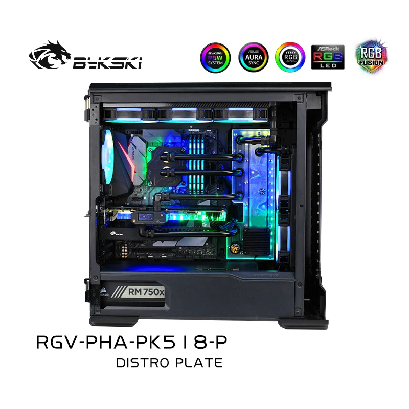 

Акриловая доска BYKSKI для водных каналов Phanteks PK518(Evolv X) Чехол/блок ЦП GPU/3PIN RGB/акриловый резервуар