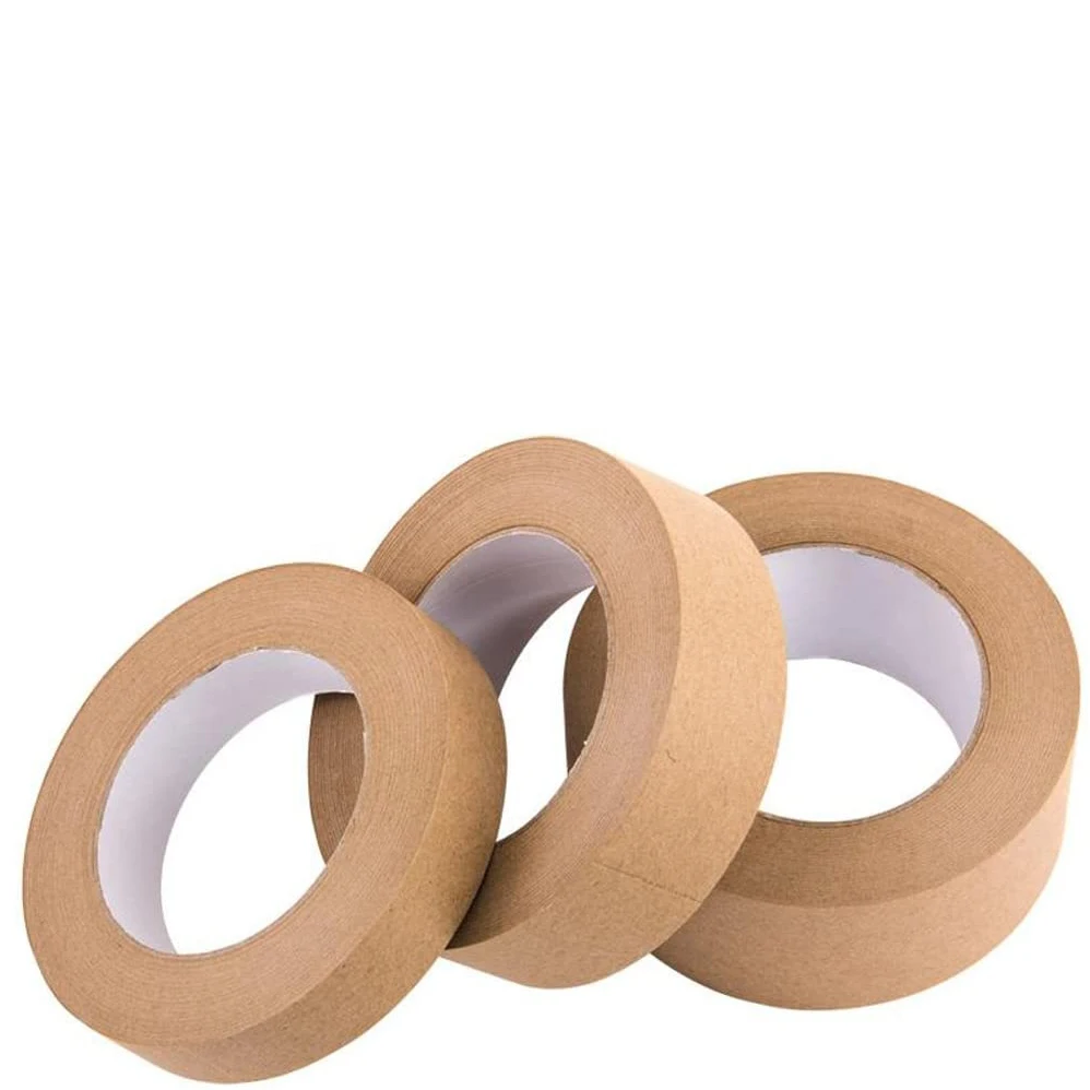 Gummed Kraft Paper Tape Brown Water Activated Packaging  Tape for Box Sealing Kraft Paper Tape