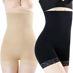 SH-0002 Lady high waist lift buttocks seamless body shaper underwear lace waist safety pants women shaping shorts