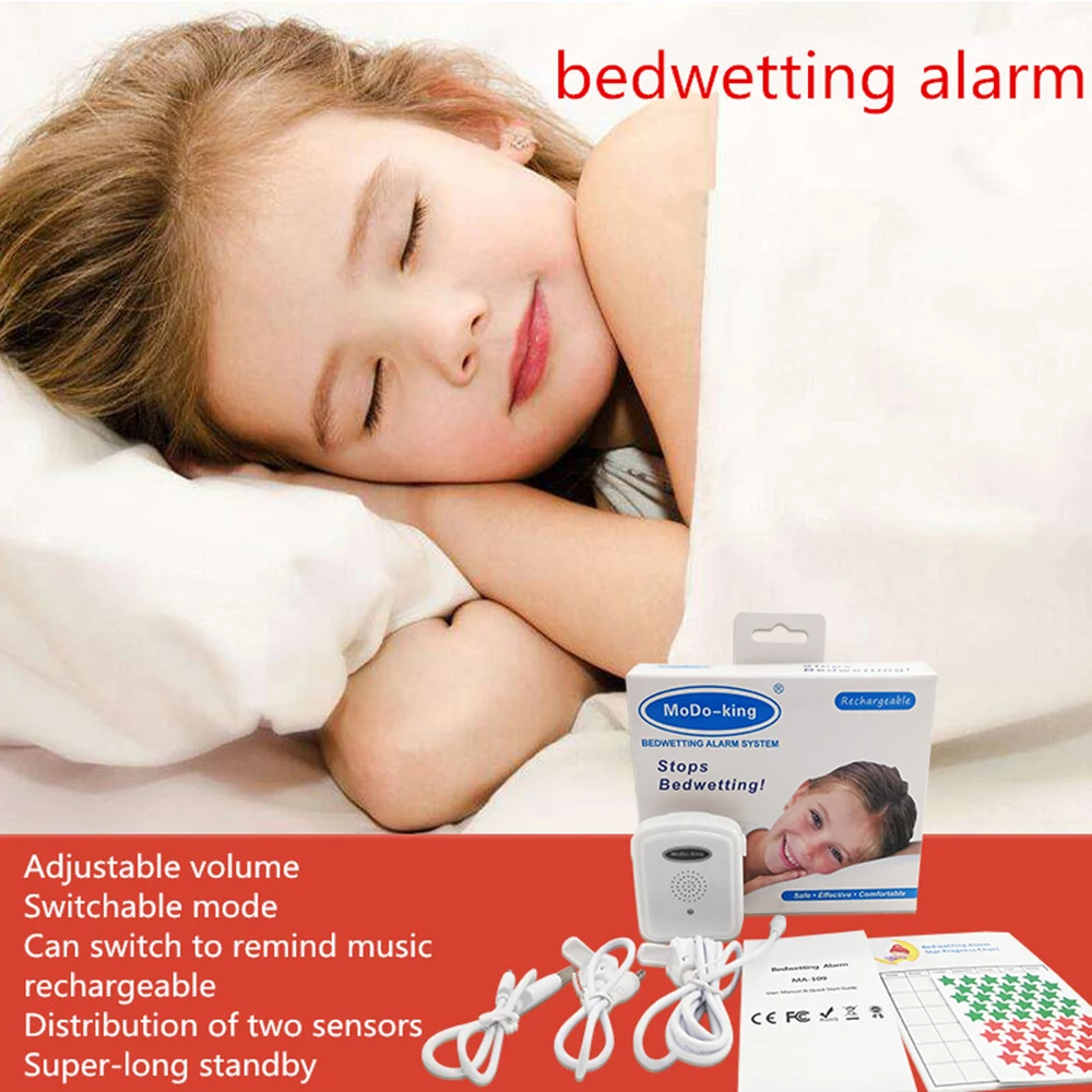 MoDo-Rei Recarregável Bedwetting Enurese Alarme para Bebés Meninos e Crianças, versão mais recente, Noturno, MA-109