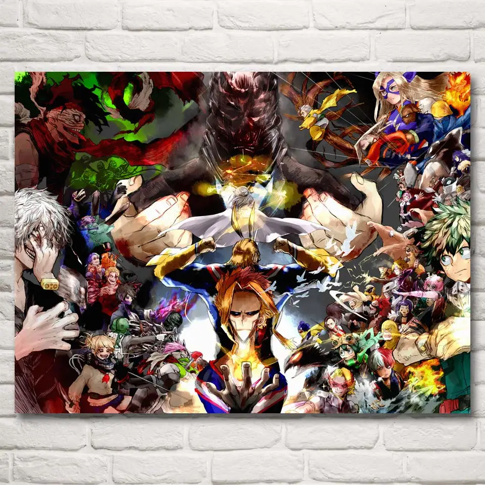 Boku no Hero Academia Japanese Anime Posters Art Living Room Print Decor Bedroom Silk Painting Wall Decoration Home Pictures image 3
