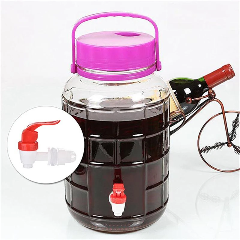Bottiglia di vino di vetro rubinetto di plastica valvola di vino distributore di acqua interruttore rubinetto rubinetto barattolo di vino barile di vino rubinetto del serbatoio di acqua con filtro nuovo