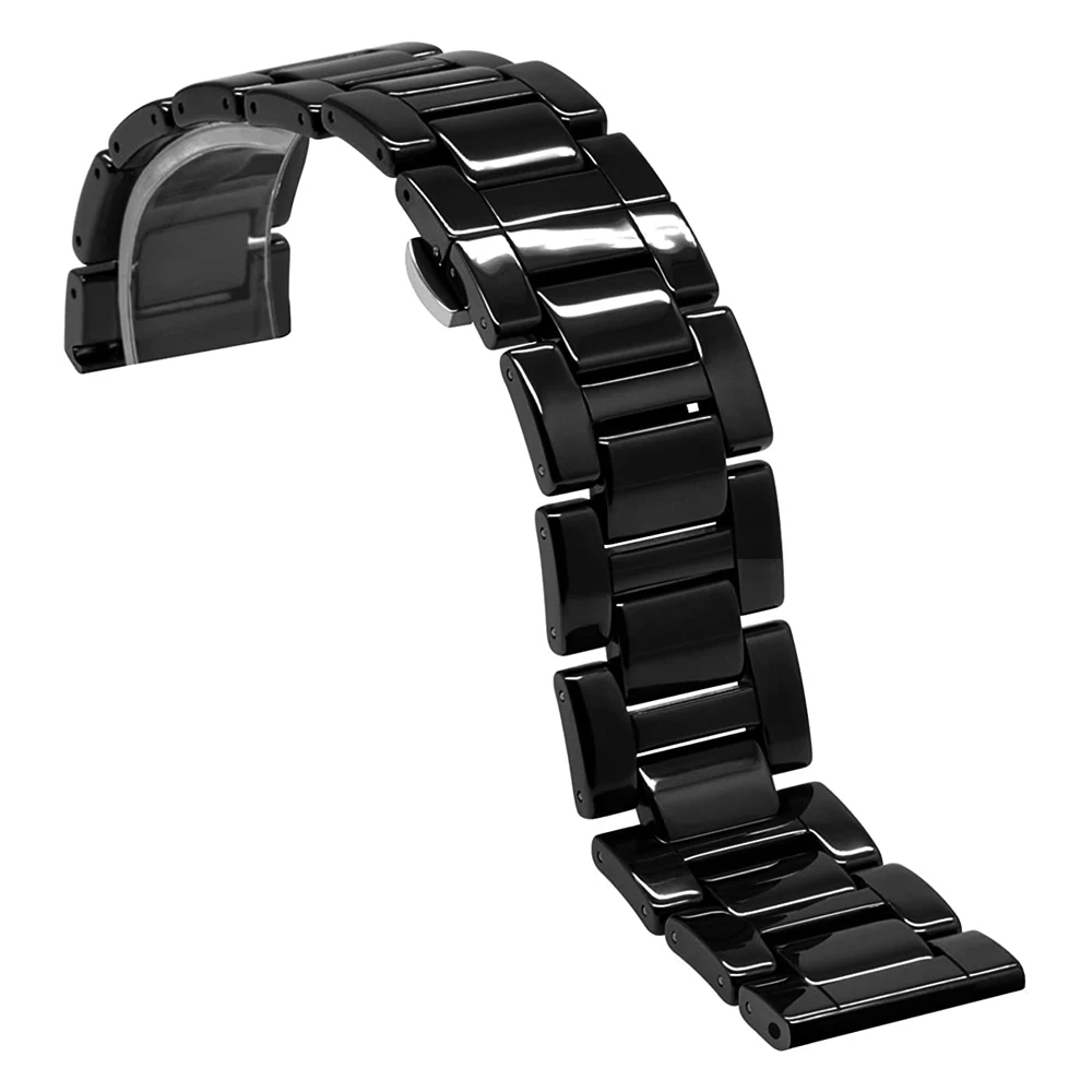 Ceramic Watch Band for Samsung Galaxy Watch 3/ 4 Classic Quick Release 20mm 22mm Watch Strap Deployment Clasp Watch Bracelet image 3