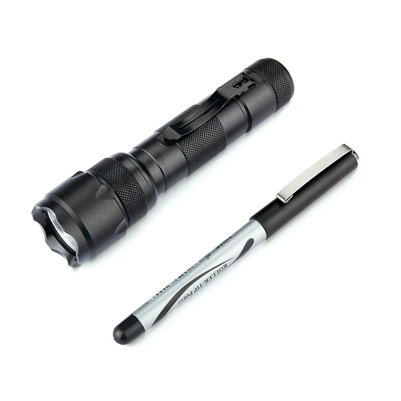 502B LED Flashlight Torch Hunting Bright Red/Green/White Color Light+18650 Rechargeable Battery+Charger