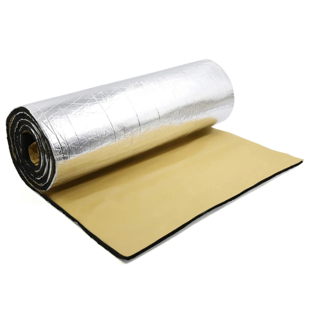 50x200CM 5/10/15mm Car Heat Hot Deadener Reduction Noise Proof Sound Insulation Foam Cotton Aluminum Door Trunk Engine Firewall