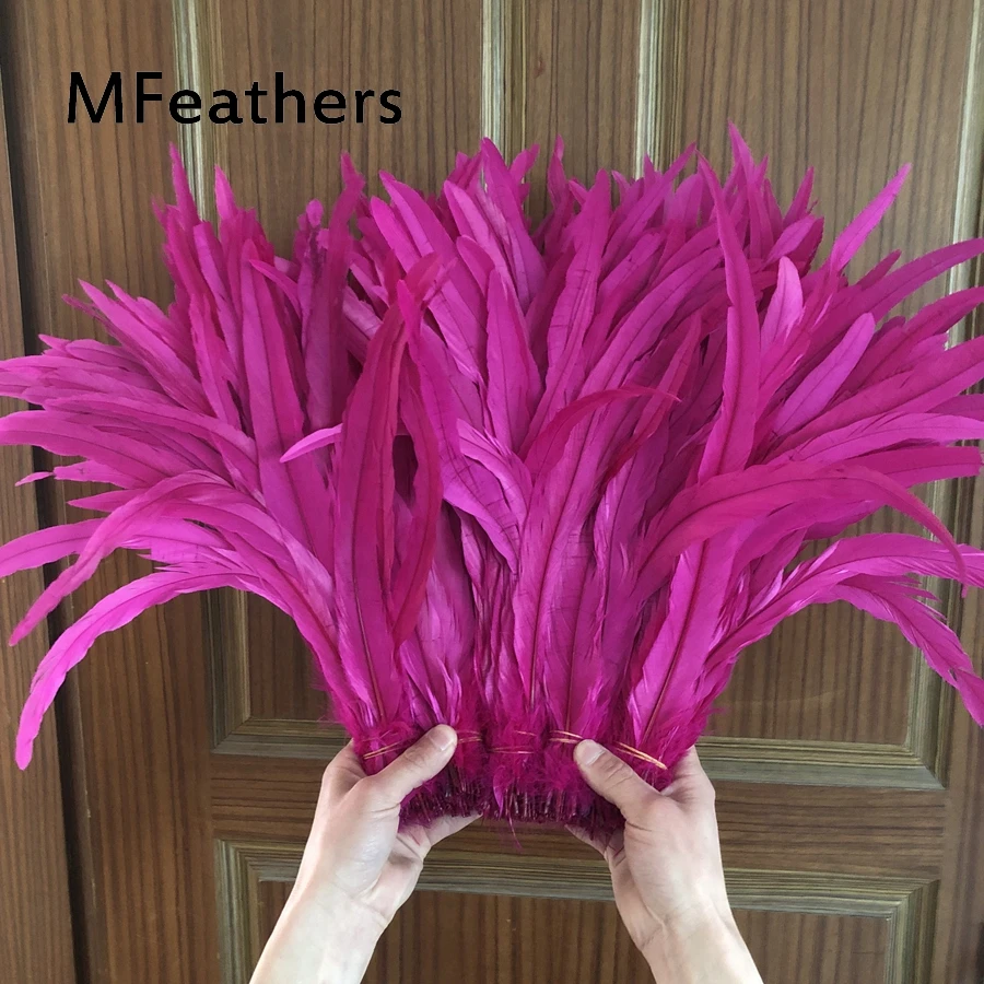 Pack Of 100PCS Natural Pheasant Chicken Feathers 12-14Inches Long Rooster Coque Feather Carnival Christmas Mask Clothes Decorate