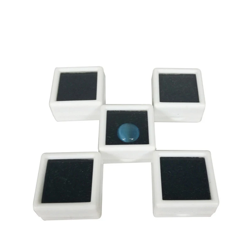 Wholesale 10pcs Square Loose Diamond Display Package Box Plastic Memory Sponge Gem Stone Beads Pendant Organizer Holder Showcase