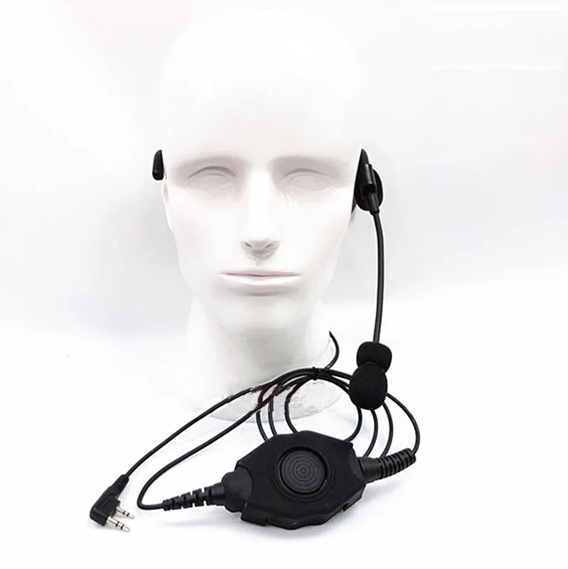 اسلكية تخاطب متقدمة ضوء كبيرة PTT الرقبة شنقا من جانب واحد سماعة ل كينوود Baofeng UV-5R UV-82 راديو