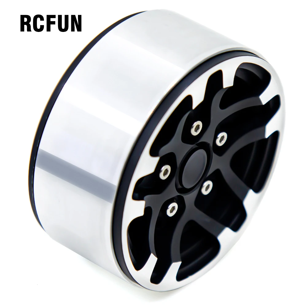 Aluminum Alloy 1.9 Beadlock Wheels Rims for 1/10 RC Crawler Axial SCX10 SCX10 II 90046 AXI03007  TRX4 SCX10 Climbing Car