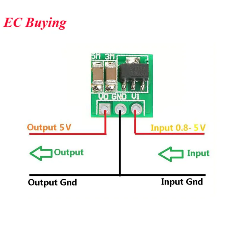 5Pcs/1pc 5pcs DC-DC 0.9-3.3V to 3.3V 500mA 0.5A 0.9-5V to 5V Mini Step Up Boost Power Module DC DC For Arduino Voltage Converter