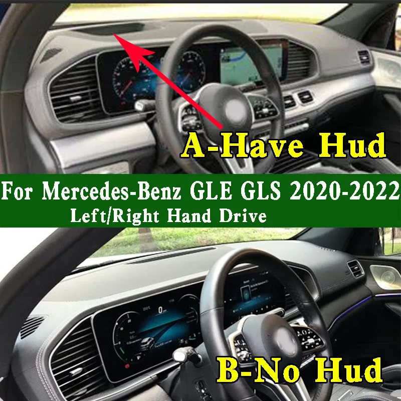 

For Mercedes Benz GLE GLS S 400 500 320 W167 C167 V167 Dashmat Dashboard Cover Instrument Panel Pad Dash Mat Anti-Dirt Ornaments