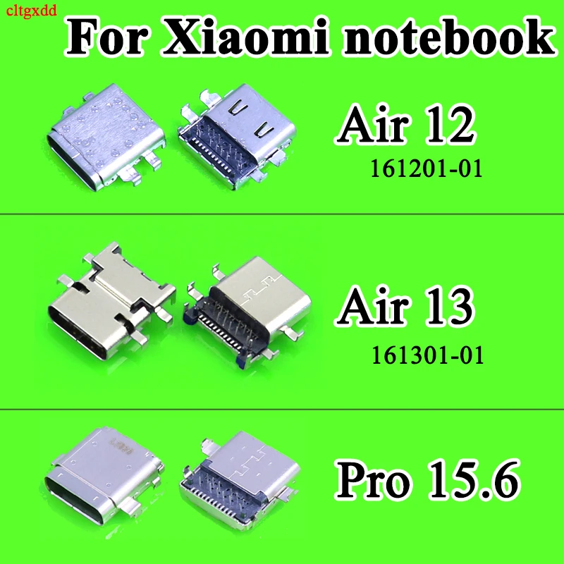 Soquete de conector usb para notebook xiaomi, 2 peças para notebook air 12 13 12.5 13.3 tamanhos 161301-01 pro15,6