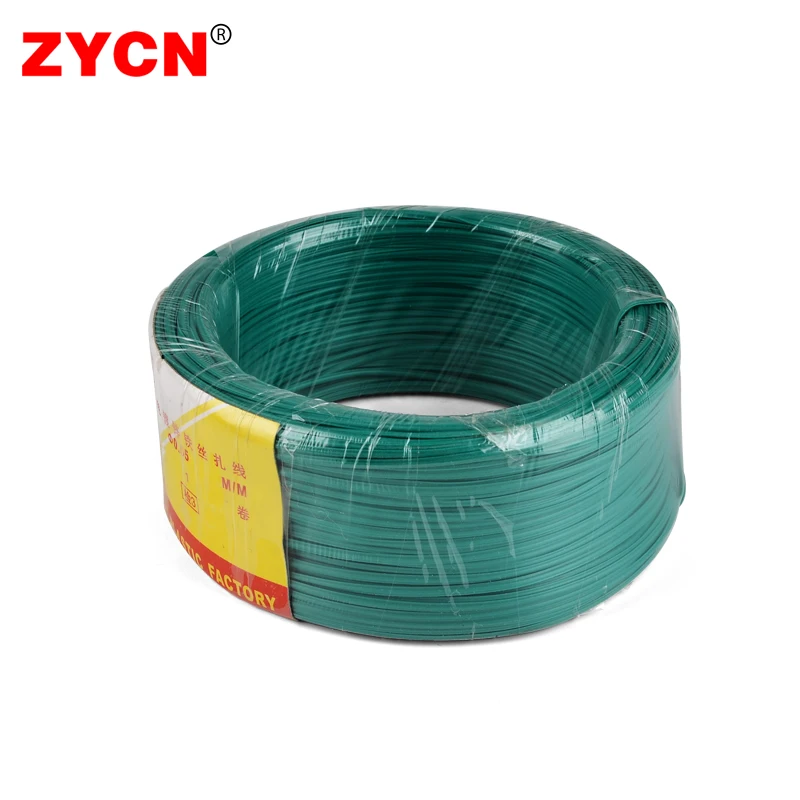 1 Roll Plastic Coated Iron Wire Twist Ties Cable Organizer Plant Vines Line Management 0.55/0.75mm Round/Flat Type Wrap Colored