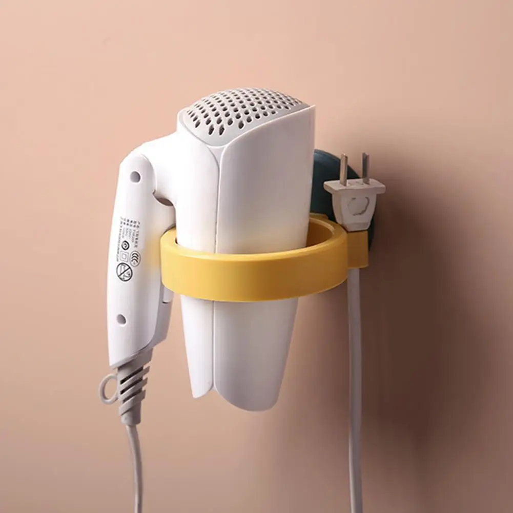 Wall-mounted Hair Dryer Holder Storage Organizer For Hairdryer Shelf ABS Bathroom Shelf Punch-free Hairdryer Holder Rack