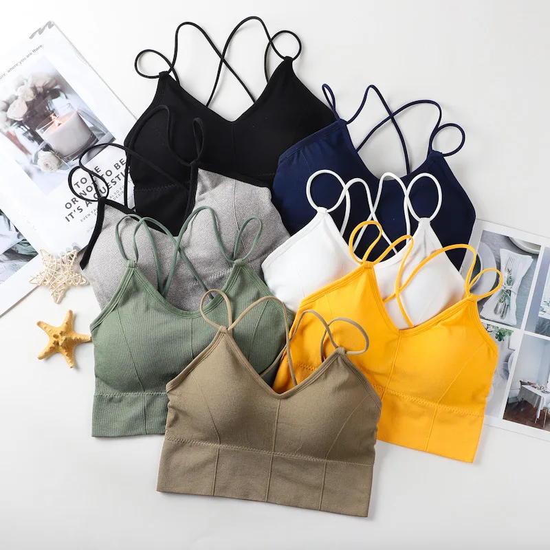 Women Seamless Bra Push Up Bra Removable Pad Underwear Sports Crop Top Female Soft Intimates Sexy Lingerie Fashion Bra Top